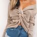 Plus Size V-Neck Backless Sweater – Chunky Knit Long Sleeve Pullover (S-XXXL, 22 Colors)_ecoleips.com