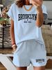 Women’s 2 Piece Outfit Set – Oversized Graphic T-Shirt And Biker Shorts Matching Set, Casual Summer Lounge Tracksuit For Daily Wear-336_ecoleips.com