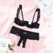 Aria Basics Three-piece European And American Style Sexy Lingerie Independent Station Manufacturer Supply Women's Set_ecoleips.com