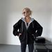 Women's Clothing Hooded Sweatshirt Casual Sports Loose Zipper Cardigan Zip-Up Hoodie Casual Loose Fit Pullover Jacket With Fake Two-Piece Design_ecoleips.com