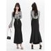 Black Swan Little Mom Autumn Halter Neck Hot Girl Bodycon Dress Slim Fit Sunscreen Shirt Two-Piece Set_ecoleips.com