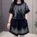 Plus Size Sequined Two Piece Set Women's Casual Chic Slimming Fit Summer Fashion Curvy_ecoleips.com