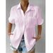 Women's Clothing Women's Short Sleeve Cardigan Shirt Patchwork Pockets Solid Color Elegant Casual Lapel Raglan Sleeves_ecoleips.com