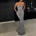 Women's Clothing Fashionable And Sexy Suspender Covering Fishtail Floor Length Dress, Dress Skirt With Additional Colors_ecoleips.com