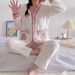 Coral Fleece Large Size Pajamas Women's Winter Loose Thickened Fleece Flannel Loungewear_ecoleips.com