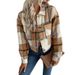 Women's clothing short plaid cardigan lapel jacket women_ecoleips.com