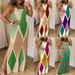 Women's Clothing Summer New Sleeveless Contrast Color Sexy Slim Slit Commuter Dress Women's Clothing_ecoleips.com