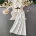Elegant Sleeveless Vest & Maxi Dress Two-Piece Set, Wrap-Waist Design For Office To Date Night, Chic V-Neck Jumper And Long Skirt Coordinated Outfit_ecoleips.com