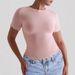 Women's Clothing Yoga Clothing Sports Solid Color Slim Fit T Shirt_ecoleips.com
