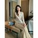 Tredy Fashioable Striped Log-sleeve T-shirt Wome, Korea Retro Style, Two-piece Base Shirt For Sprig Ad_ecoleips.com