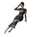 Women's Pleated Tight Dress Sexy Mesh Printed European American Style for Autumn New Arrival_ecoleips.com