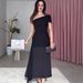 High End Premium Women's Off Shoulder Dress New Fashion Slim Waist Elegant Evening Party Cocktail Formal Casual Dress_ecoleips.com