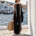 Women's Clothing Loose Striped Pant Suit Casual Sleeveless Top Bottoms Set Fashion Summer Wear_ecoleips.com