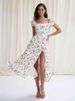 Women's Clothing Seaside Holiday Dress Cherry French Temperament Sweet Long Skirt Foreign Trade Women's Clothing_ecoleips.com