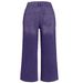plus Size Wide Leg Jeans Casual Versatile Fashionable Women's Clothing Belt Not Included (Belt for Decoration Only)_ecoleips.com