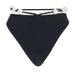 Women's Clothing Bikini Two-Piece Swimsuit Black Strap Hollow Out Design Polyester Fabric Bikini Set_ecoleips.com