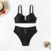 New U Neck Sling Split Swimsuit Female High End Beach Hot Spring Bikini Swimsuit_ecoleips.com