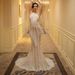 Chinese Retro Bride's Wedding Toasting Dress White Cheongsam American Slim Fit Evening Dress For Women In Stock_ecoleips.com