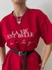 Summer American Ins Mid-length Temperament Printed T-shirt Street Personality Women's Letters Versatile Cotton Short-sleeved Top_ecoleips.com