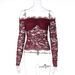 European And American Best-Selling Women's Clothing 2026 Spring New Fashion Off-Shoulder Lace Slim-Fit Top For Women_ecoleips.com