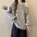 Women's Foreign Trade Off-shoulder Sweatshirt With Diagonal Collar, Autumn Winter, Fleece-lined And Thickened, 2024 New_ecoleips.com