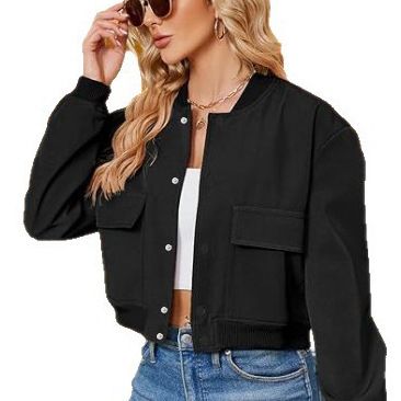 Unisex Women's Jacket Stand Collar Large Pocket Spring Autumn Relaxed Everyday Wear Versatile Comfortable Feshion Trend_ecoleips.com