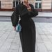 Elegant Vintage-Inspired Long Wool Coat For Women - Winter Fashion With Lantern Sleeves & Notched Lapel (Multiple Colors & Sizes Available)_ecoleips.com