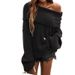 Diyun Women's Top, Autumn And Winter Temperament, Loose Solid Color Pullover And Long-Sleeved Sweater_ecoleips.com