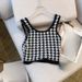 Women's Clothing New Summer Design Short Waist Baring Hot Girl Pure Vulgar Style Knitted Camisole Vest For Women_ecoleips.com