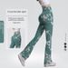 Women's Clothing Peach Flared Pants Women's Yoga High Waist Hip Lifting Tights Wide Leg Fitness Pants Quick-drying Running Sports_ecoleips.com