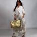 K New Elegant And Sexy V-neck Top+printed Wide Leg Pants Two-piece Set_ecoleips.com