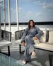 Fashion Women's Striped Button Down Long Sleeved Shirt And Wide Leg Trousers Casual Suit American Style Bell Sleeve_ecoleips.com