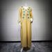 AB429 Women's Muslim Clothing Elegant Pullover Embroidered Dress Robe New Style_ecoleips.com