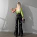 Autumn Winter European And American Women's Fashion Sexy Black High Waist Long Flared Leather Pants_ecoleips.com