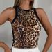 European And American 2025 Summer New Contrast Color Multi Flower Sequins Sexy Hot Girl Fashion Sequins Small Vest Women's Clothing_ecoleips.com