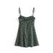 YPFF New Summer European American Style Women's Slim-Fit Floral Print Strap Dress With Shoulder Ties And Waist-Cinching_ecoleips.com