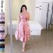 2026 European And American Asymmetrical Off-shoulder Short-sleeve Digital Print Dress_ecoleips.com