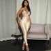 Women's Clothing Color Blocking High Waist Tight Jumpsuit Sexy Cross Back Design Autumn New Fashion_ecoleips.com