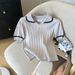 Women's Clothing Design Short Sleeved Western Style Tops T Shirts Small Korean Sweaters For Women_ecoleips.com