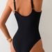 Women's One-Piece Swimsuit - Sexy Cutout High-Waisted Black Monokini With Backless Design"_ecoleips.com
