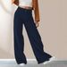 Women's Clothing High Waist Straight Leg Pants For Women, Flowy & Slimming Corduroy Trousers, Casual Office Pants (Black/Yellow/Brown/Blue)_ecoleips.com