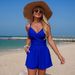 Women's Clothing One Piece Swimsuit For Women Conservative Flat Legged Anti Exposure With Pockets European American Style Sports Swimwear_ecoleips.com