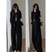 Early Autumn Outfit Set: Tea Style High-End Hoodie Sweatshirt And Wide-Leg Pants Two-Piece Sports Casual Set For Women_ecoleips.com