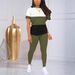 Women's round Neck Short Sleeve Two Piece Suit Summer Style Top And Trousers Set European American Cross Border Spot Supply_ecoleips.com
