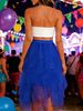 Targeted Casual Irregular Mesh Midi Skirt, Women's Mid-length Versatile High-waisted Slimming Tulle Skirt/cake Skirt_ecoleips.com