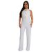 Women's Clothing High Collar Sleeveless Jumpsuit_ecoleips.com