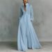 Women's Clothing Women's Long Sleeved Slim Fit Maxi Dress Elegant Fashion A-Line Gown Perfect For Vacation_ecoleips.com