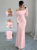 K One Shoulder Fashionable Slim Fit Temperament Socialite Sexy Hip Hugging Dress Women's Clothing_ecoleips.com