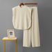 Women's Clothing Knitted Two Piece Set Sleeveless Vest Top & Wide Leg Pants Loose Fit Summer Fashion_ecoleips.com