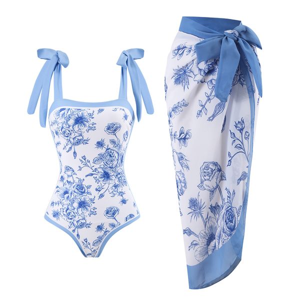 Women's Clothing Hot Sale One Piece Swimsuit Split Beach Long Skirt Suit For Women_ecoleips.com
